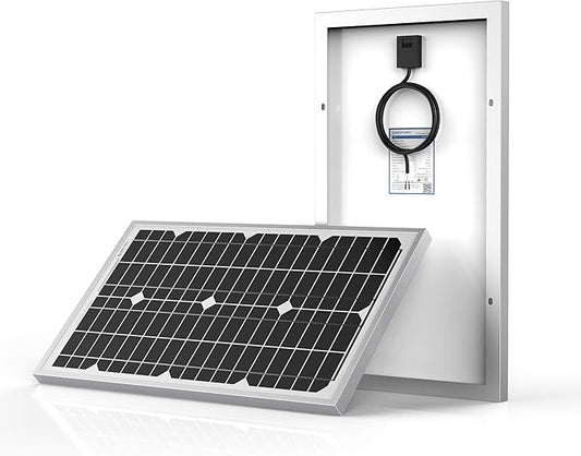 ACOPOWER Mono Solar Panel for 12 Volt Battery Charging, Off Grid, 30W