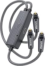 VANAUX Digital Optical Splitter Cable, 1 in 2 Out SPDIF Toslink Optical Audio Cable, Malex1 to Malex2 Fiber Optic Audio Splitter Cord for Soundbar,Speaker,Amplifie,HDTV(5ft) - Image 1
