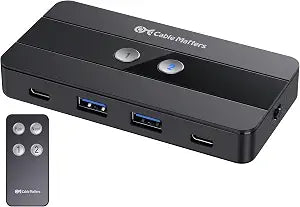 Cable Matters USB C Switch for 2 Computers Sharing 4X USB-C/A Devices
