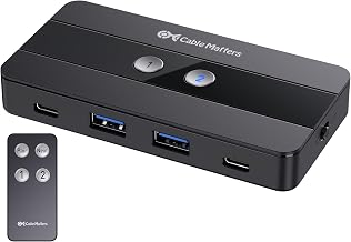 Cable Matters USB C Switch for 2 Computers Sharing 4X USB-C/A Devices - Image 1