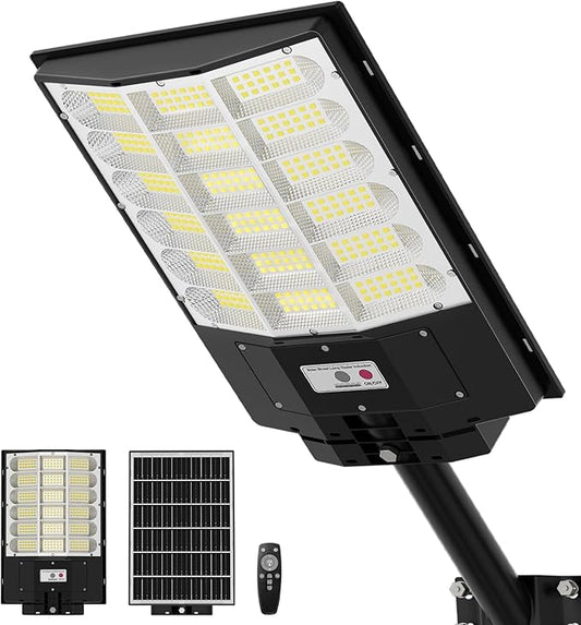 8000W Solar Street Light, Solar Street Lights Outdoor Waterproof IP67, Outdoor SolarLamp with Motion Sensor & Dusk to Dawn - Durable, Energy-Efficient SolarLighting for Garden, Yard, Driveway