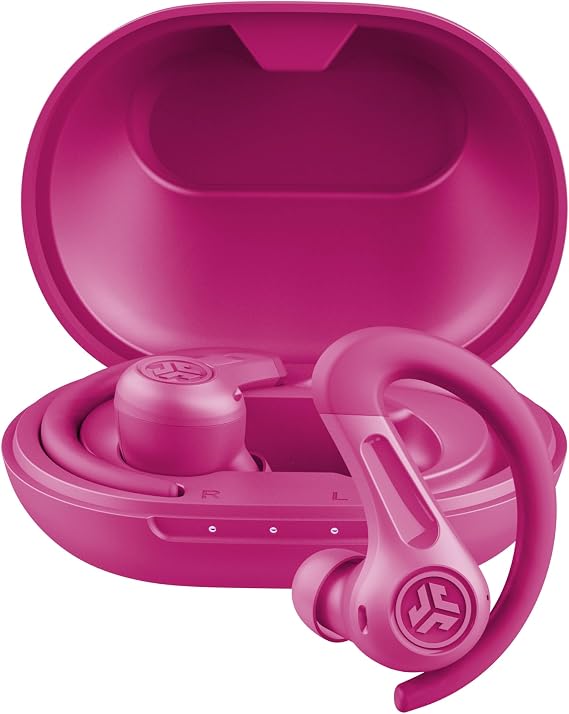 JLab JBuds Sport ANC 4 True Wireless Earbuds, Hybrid ANC, Bluetooth Multipoint, 2-Mic ENC Clear Calls, IP66 Sweatproof, Pink
