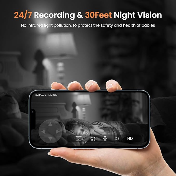 Indoor Security Camera with 360 Monitor, Home Cameras with 2-Way Audio, Night Vision, Motion Detection, Phone App, Cloud & SD Card Storage, Work with Alexa/Google, 2.4GHz WiFi and Bluetooth, 4 Pack