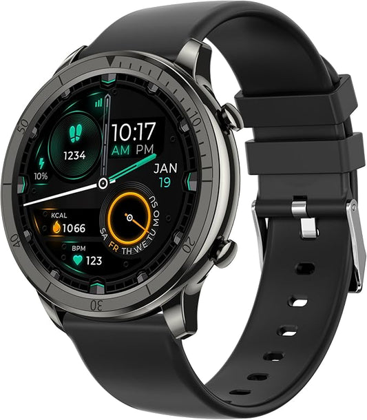 AOLON Smart Watch for Men Women (Answer/Make Calls), 1.46" IPS HD Screen, Fitness Tracker, 100+ Sport Modes, Blood Oxygen/Sleep/Heart Rate Monitor, IP67 Waterproof, Smartwatch for Android iOS, Black