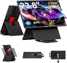 Blackview 24" Large Portable Monitor,1080P FHD 100Hz IPS Laptop Monitor Extender with Rotating Stand & VESA, Built-in Speakers, Portable Second Screen with USB-C HDMI for Work Gaming Office Home - Image 1