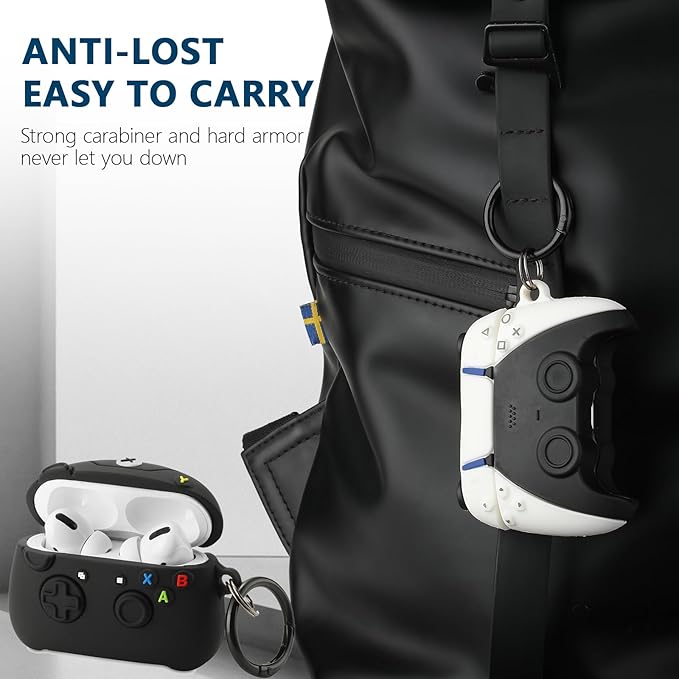 [2Pac] Compatible Airpods Pro 3 Case(2025),Cute Gamepad Design Cases Soft Silicone Protective Cases for Apple AirPods Pro 3rd Generation Case,Airpod Pro 3 Cover with Keychain for Men/Boy