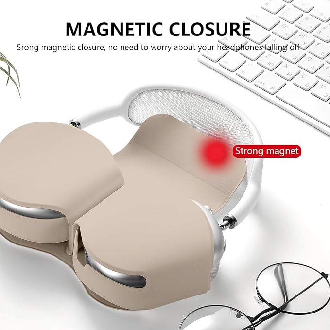 for Apple Airpods Max Case,Headphones Protective Case for AirPod Max Supports Sleep Mode, Anti-Scratch and Anti-Dust,Airpod Pro Max by PU Leather,Starlight 2