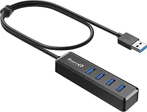 SmartQ USB Hub 4 Port, USB 3.0 Splitter and Expander with 2ft Cable for PC