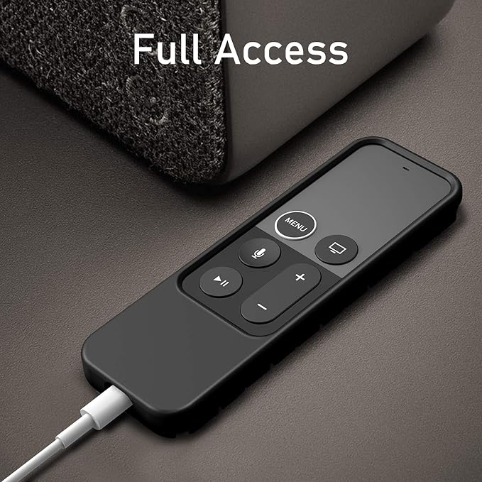 Fintie Bundle: Protective Case for Apple TV 4K/ HD Siri Remote (1st Gen) - Honey Comb Lightweight Anti Slip Shockproof Silicone Cover + Remote Holder Bracket Shelf for Apple TV Remote
