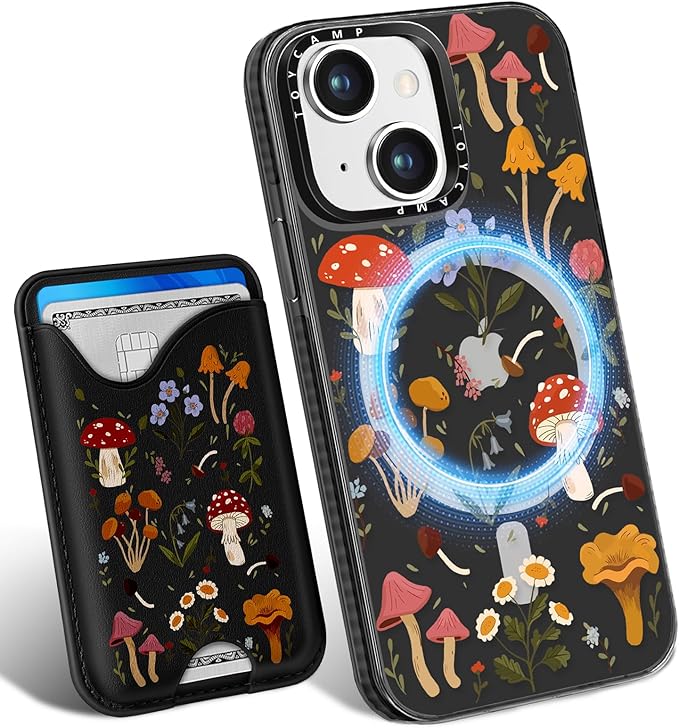 Toycamp for iPhone 14 Case, for iPhone 13 Case - Compatible with Magsafe Credit Card Holder Wallet Magnetic Cute Women Teen Girls Kawaii Girly Unique Design Phone Cover for iPhone 14/13
