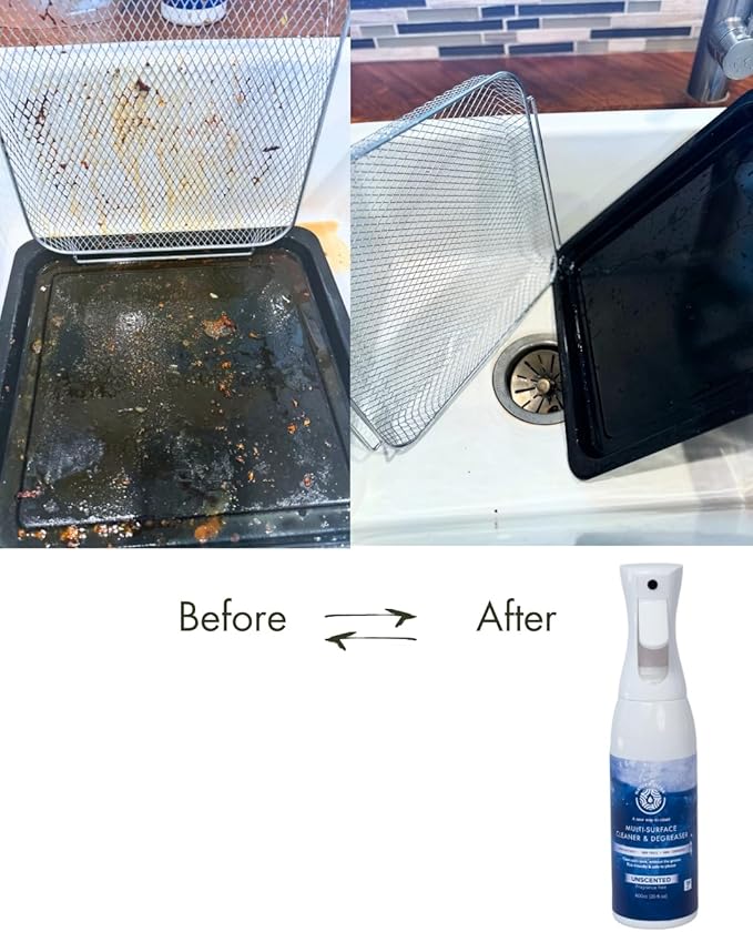 Multi-Surface Cleaner & Degreaser - Home & Kitchen degreasing, Spray for Glass, Countertops, Appliances & Floors. Eco-Friendly & Non-Toxic Cleaner & Degreaser (Peppermint)