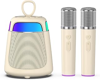 JAMELO Karaoke Machine for Kids & Adults Portable Bluetooth Speaker with 2 Wireless Karaoke Microphones 360° Stereo Sound 8H Playtime RGB Light Gift for Birthday Home Parties & Outdoor Gatherings - Image 1