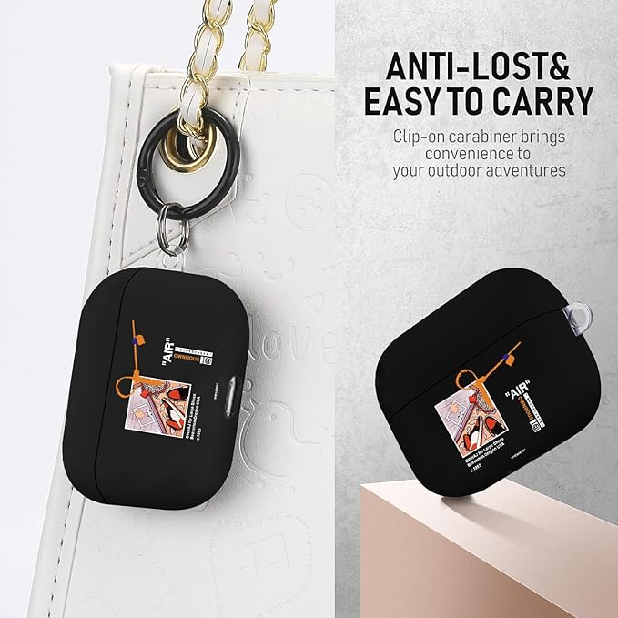 for Airpods Pro Case, Cute Cool Sports Red Shoe Pattern TPU Soft Cases for Airpods Pro Case 1st Gen, Shockproof for Airpods Pro 2019 Case Men Women with Cleaner Kit & Keychain