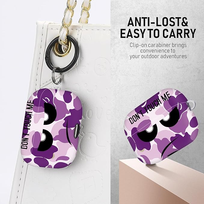 Compatible with Airpods Pro 3 Case(2025),Don't Touch Me for Airpods Pro 3rd Generation Cases Cover with Lanyard Soft Silicone Cute Shockproof Cover for Women Men