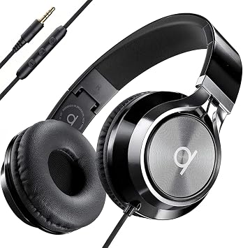 ARTIX CL750 Wired Headphones with Mic — Noise Isolating On-Ear Headphones for Computer and Laptop Wired, Plug in Corded Headphone with Wire (Foldable, Aux Jack 3.5mm)