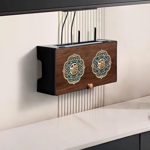 Wall Mounted Router Storage Box,WiFi Router Hidden Storage Box