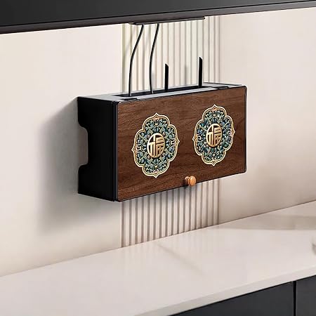 Wall Mounted Router Storage Box,WiFi Router Hidden Storage Box