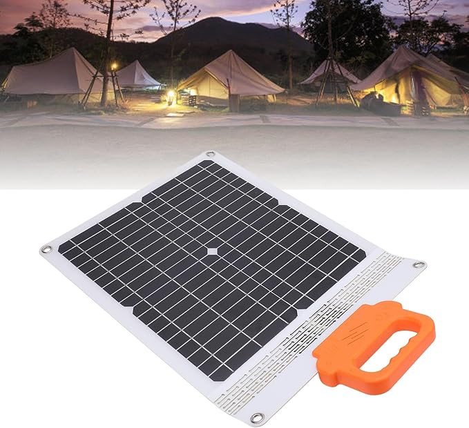 FTVOGUE 20W Portable Solar Panel Charger Monocrystalline Solar Panel with USB C Output for Outdoor Travel Camping and Emergency Power
