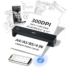Portable Printer Wireless for Travel, Inkless Bluetooth Thermal Printer