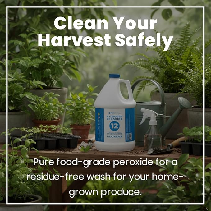 Hydrogen Peroxide 12 Percent 1 Gallon - Multi-Surface Cleaner for Counters, Bathtubs, Floors, Carpets, Cold Plunge and More.