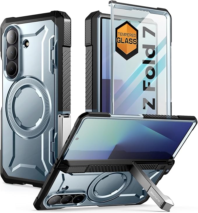 SUPCASE for Samsung Galaxy Z Fold 7 Case with Kickstand (UB Grip), [Built-in Tempered Glass Screen Protector] [Hinge Coverage] Military-Grade Protection Phone Case, Tilt