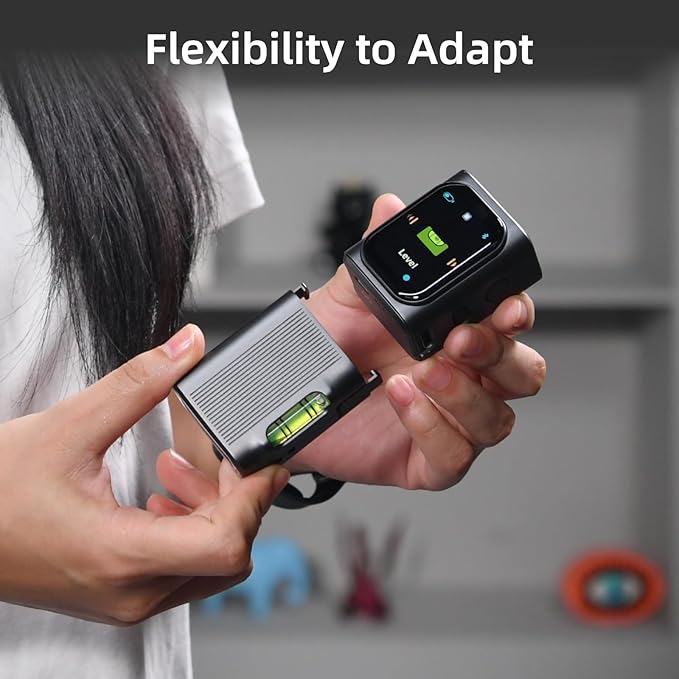 HOZO M-Cube Laser Measuring Tool Adaptor 03 Bilateral Laser+,328ft/100m Modular Dual Laser Distance Meter with Bluetooth App and M-Green Cross Line, Ideal for Surveying,Construction, DIY Projects