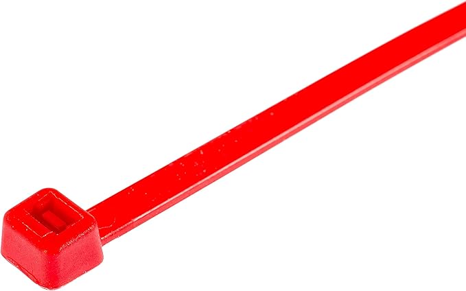 GTSE 8 Inch Red Zip Ties, 1,000 Bulk Pack, 50lb Strength, UV Resistant Strong Nylon Cable Ties, Self-Locking 8" Tie Wraps
