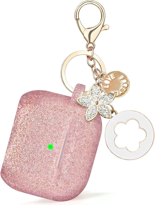 Case for Airpods Pro 1st 2nd Generation - VISOOM Airpods Pro 1/2 Cases Cover Women Silicone iPod Pro 2 Earbuds Wireless Charging Case Girl Bling Keychain for Apple Airpod Gen Pro 2