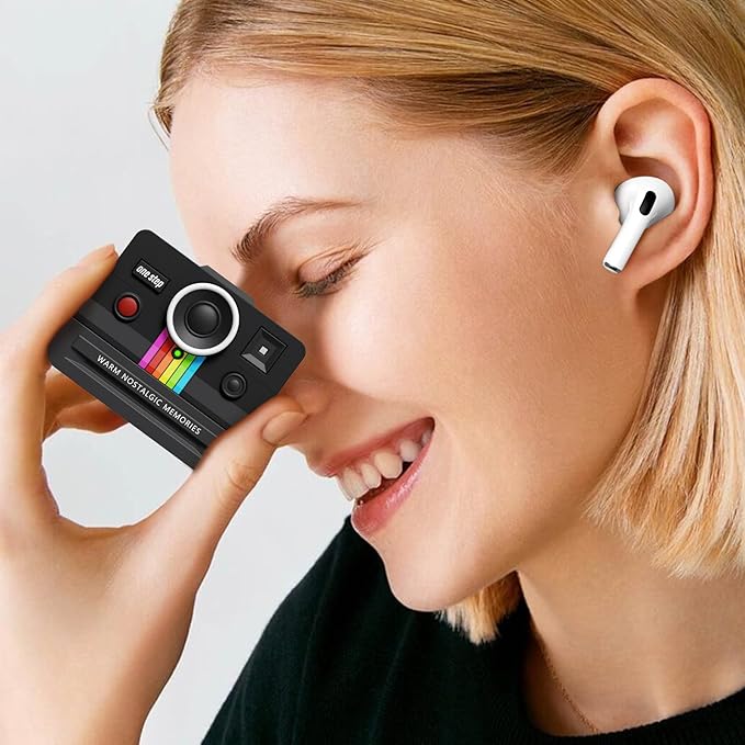 Case for Apple AirPods Pro 2 Cases with Camera Cover Compatible Anti-Drop Silicone Cover AirPods Pro Accessories Kit Cleaning Tools for Earbuds Keychain Earphone Cases (Black, Airpods Pro 2/1 Case)