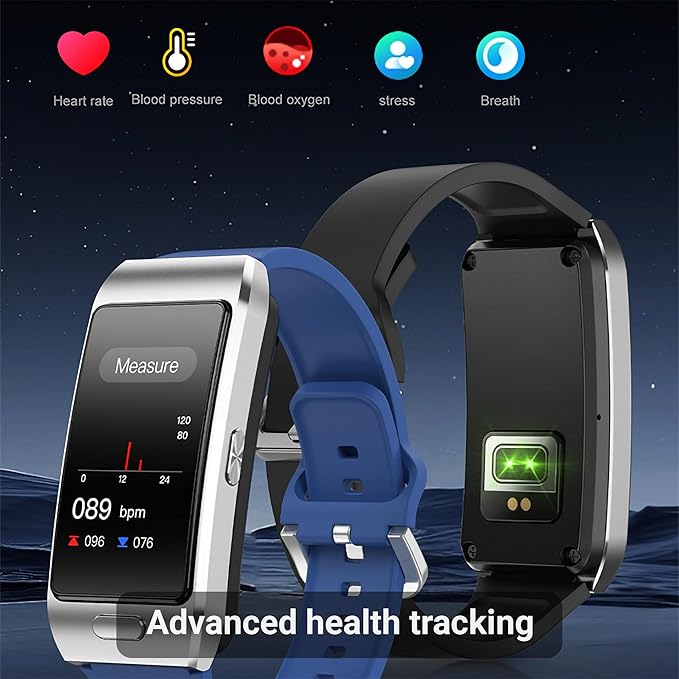 Smart Fitness Tracker Watch with Detachable Wireless Earbuds – Heart Rate, Blood Oxygen & Sleep Monitor, Step & Calorie Counter, Waterproof Activity Tracker for Android & iPhone