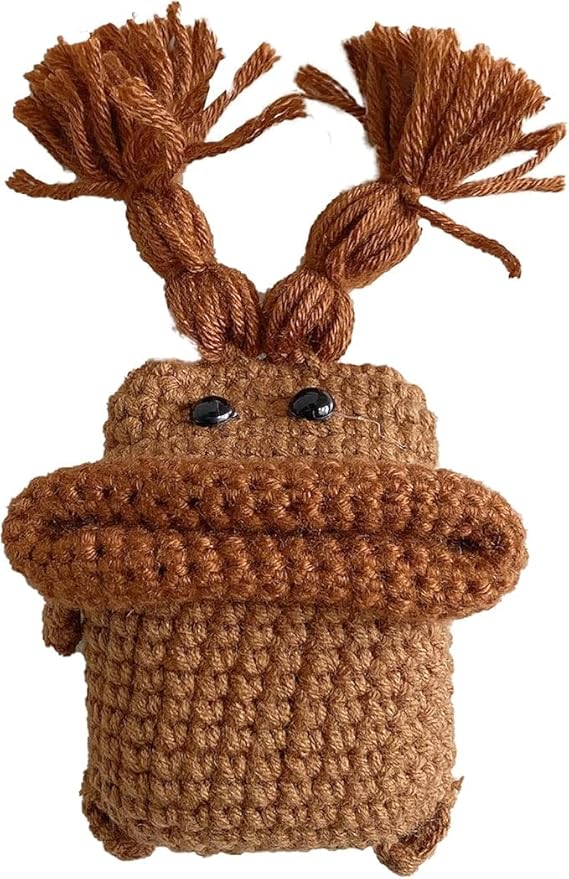 SGVAHY Furry Case for AirPods Pro 3rd Generation, Funny Cute 3D Cartoon Plush Design Sausage Mouth Brown Soft Warm Fluffy Cover for Airpods Pro 3 Keychain Anti-Fall Protective Case Women Girls