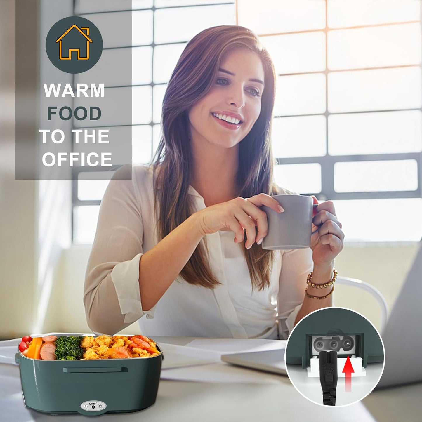 Electric Heated Lunch Box – Portable Food Warmer for Car, Home & Office