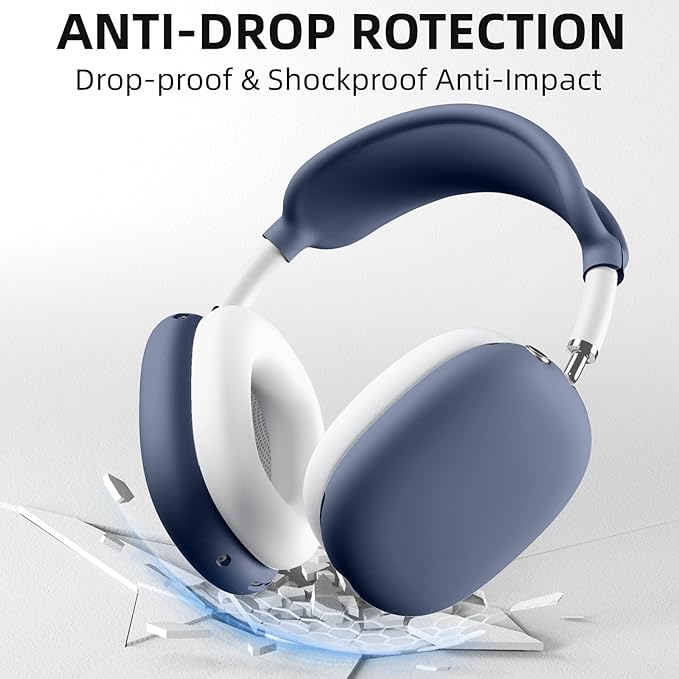 Lerobo for AirPods Max Case Cover,360° Protection Ear Pad Case/Ear Cups/Headband Cover for Headphones,Soft Skin Silicone Accessories Protector for Apple AirPods Max 2024/2020