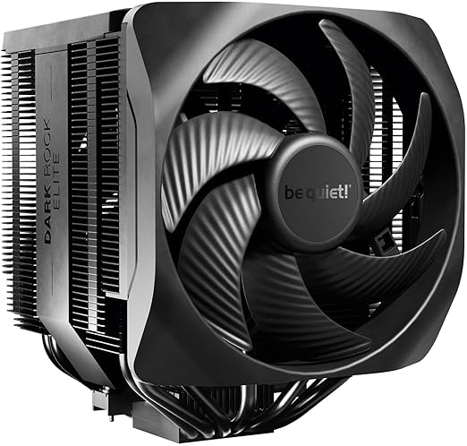be quiet! Dark Rock Elite Air CPU Cooler | 2X Silent Wings 135mm PWM Fans | Speed Switch with 2 Modes | High-Performance Heat Pipes | Front Fan Rail System | Enhanced RAM Compatibility | BK037