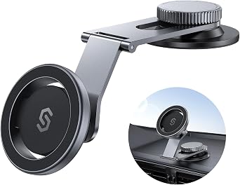 SYNCWIRE MagSafe Car Mount for Dashboard,Foldable Aluminum Arm,Space Gray