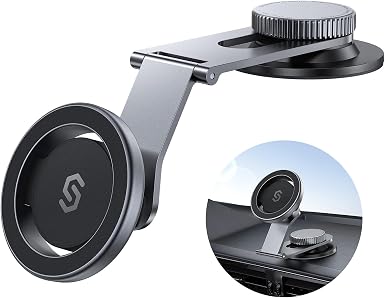 SYNCWIRE MagSafe Car Mount for Dashboard,Foldable Aluminum Arm,Space Gray