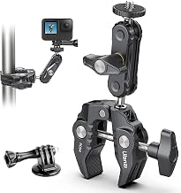 ULANZI Super Clamp Camera Clamp Mount Monitor 360° Ballhead Magic Arm Double Ball Head Adapter with 1/4"-20 & 3/8"-16 Thread for Canon Nikon DSLR Camera/Gopro/LED Lights/Ronin-M/Ronin MX/Freefly MOVI - Image 1