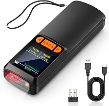 KUIIYER Mini Barcode Scanner, 2D QR 1D Bluetooth Wireless Bar Code Reader