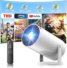 Mini Projector with WiFi 6 & Bluetooth,Auto Keystone,4K Supported - Image 1