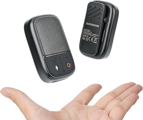 SPUERONE Wearable Bluetooth Speaker, Clip On Wireless Speakers with Mic