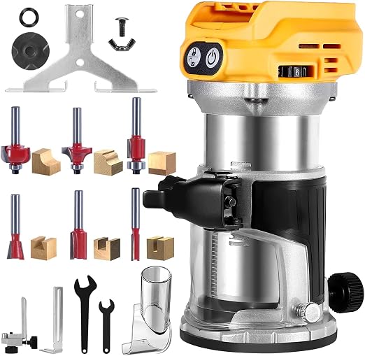 Cordless Trim Router Compatible with DeWalt 20V MAX Battery