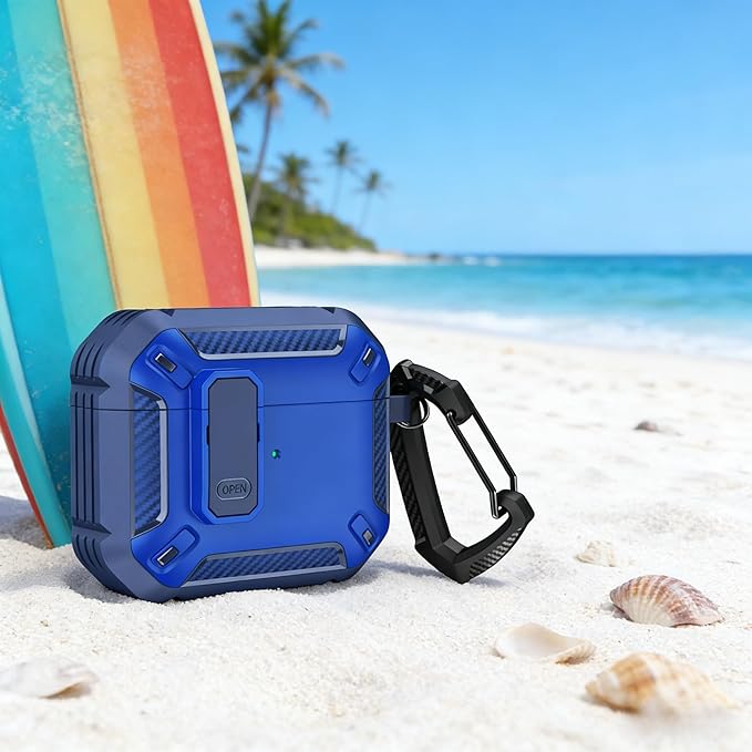 for AirPods Pro 2 Case for AirPods Pro2rd Gen | Full Drop Protection with Carabiner Keychain | Cute AirPods Pro 2st/1nd Generation Case for Men Women