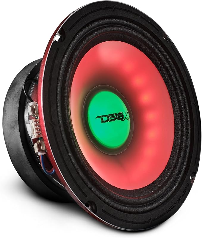 DS18 6.5" Mid-Range Speaker with Dual RGB LED, 250W 4-Ohm
