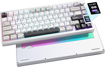 YUNZII AL80 75% Wireless Aluminum Mechanical Keyboard(Silver,Cocoa Cream) - Image 1