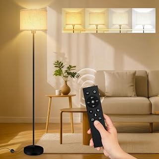 Floor Lamps for Living Room, Stepless Dimmable Floor Lamp with Remote, 2700K-6500K Colors Temperature & Brightness Adjustable,10W/1200LM Bright LED Floor Lamp, Modern Standing Lamp for Bedroom/Office - Image 1