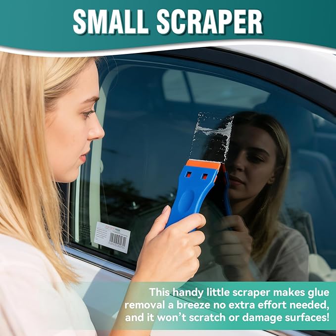 Adhesive Remover, 4.06 fl oz Super Glue Remover Spray with Scraper and Towel, Powerful Stickers Remover for Cars, Windows, Floors, Quickly Removes Any Stickers, Glue, Labels and Tape Residue