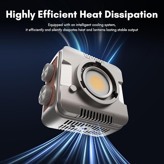 Tolifo Palm-Sized 40W RGB LED Photo Video Camera Light with Built-in Battery, Coldshoe, Diffusor and 60° Lenst, Full Color 2700K-6500K CRI97+/TLCI98+ 20 Scenes for Tiktoker, Vlogger and Streamer