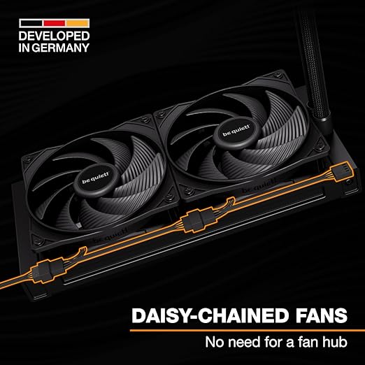 be quiet! Pure Loop 3 240mm All-in-One Water Cooling for Slightly Overclocked AMD/Intel Systems, 2X Pure Wings 3 120mm PWM High-Speed Fans, High Static Pressure, Whisper-Quiet PWM Pump