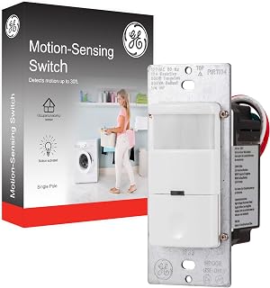 GE in-Wall Motion Sensing Light Switch, Occupied & Vacant Modes, 30ft Range - Image 1