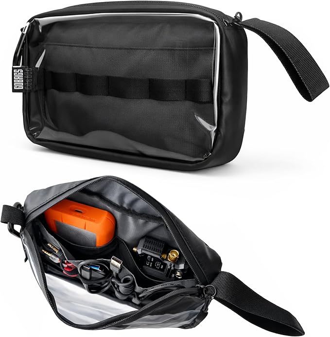 GOBAGS NEO Production Zipper Bags - Electronics & Camera Accessories Bag - Cable organizer, Gear Accessory Pouch, Travel Camera Essentials (Small, Black)